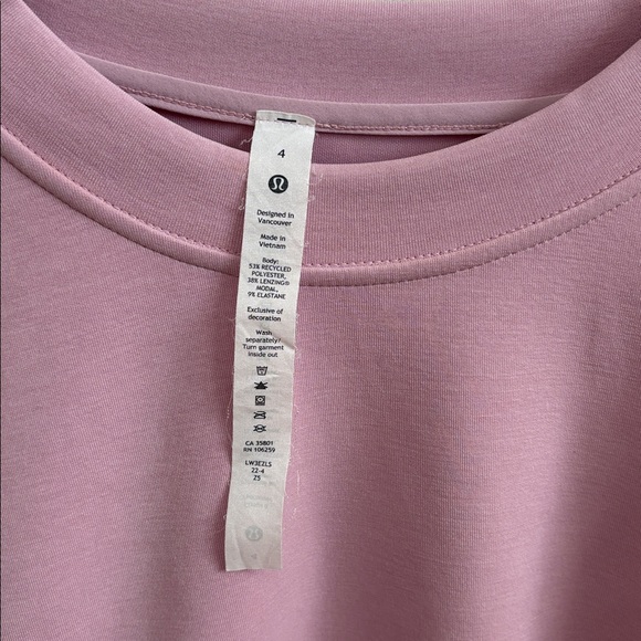 lululemon softstreme pink crewneck size 4 - Picture 3 of 3